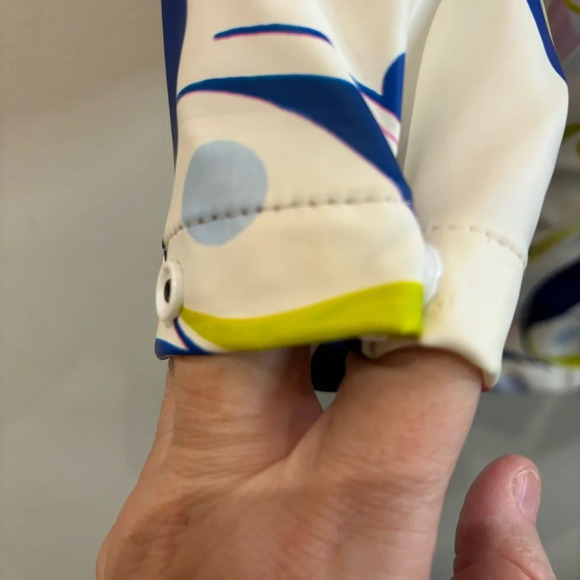 HELLY HANSEN Sz S Moss Floral Hooded Pockets Drawstring Rain Coat Jacket NWOT - Picture 6 of 13